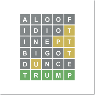 Anti Trump - Wordle Style -  democratic party Posters and Art